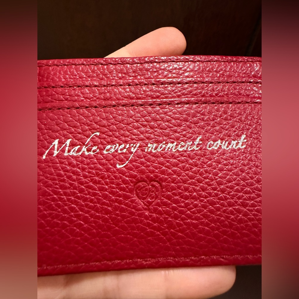BRIGHTON B Wishes Card Case Holder Leather Lipstick Make Every Moment Count - Picture 9 of 13